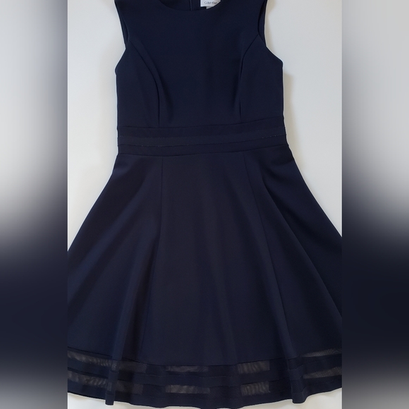 Calvin Klein Illusion - Trim Fit & Flare Dress - Picture 7 of 11